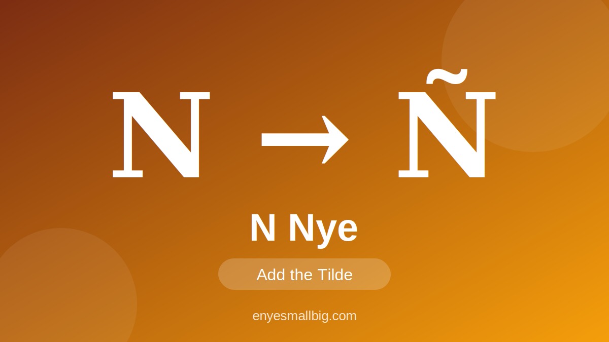 Nye Letter Small Big